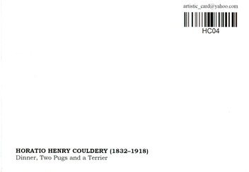  «Открытка Horatio Henry Couldery - Dinner, Two Pugs and a Terrier (HC04)», бренда Artistic Card - фото №2 - миниатюра