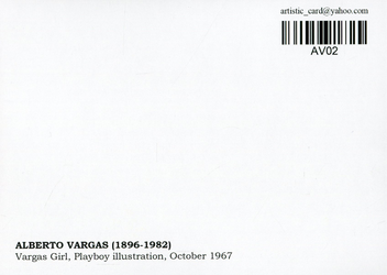 «Открытка Alberto Vargas — Vargas Girl, Playboy illustration, October 1967 (AV02)», бренда Artistic Card - фото №2 - миниатюра