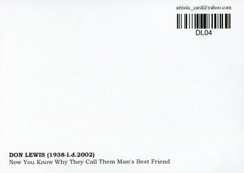 «Открытка Don Lewis — Now You Know Why They Call Them Man's Best Friend (DL04)», бренда Artistic Card - фото №2 - миниатюра