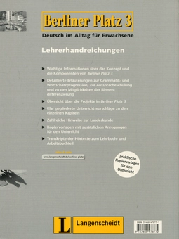 Бумажная книга «Berliner Platz 3. Lehrerhandreichungen», автор Анна Кёкер - фото №2 - миниатюра
