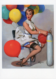 «Открытка Gil Elvgren — Taking Off (GE14)», бренда Artistic Card - фото №1 - миниатюра