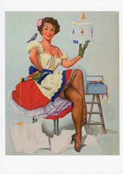  «Открытка Peter Darro — Painting The Birdcage (PD02)», бренда Artistic Card - фото №1 - миниатюра