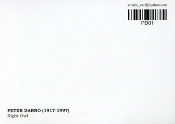 «Открытка Peter Darro — Night Owl (PD01)», бренда Artistic Card - фото №2 - миниатюра