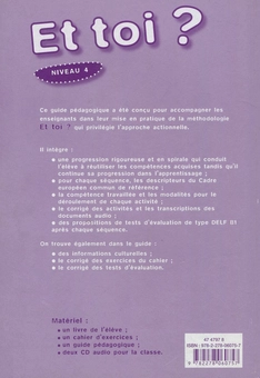 Бумажная книга «Et Toi? Niveau 4. Guide Pedagogique», автор Мари-Жозе Лопес - фото №2 - миниатюра