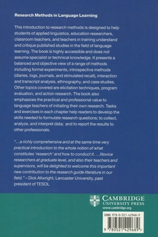 Бумажная книга «Research Methods in Language Learning», автор Давид Нунан - фото №2 - миниатюра