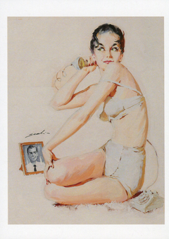 «Открытка Mauro Scali — Pin-Up On The Phone (MS01)», бренда Artistic Card - фото №1 - миниатюра