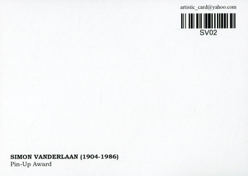 «Открытка Simon Vanderlaan — Pin-Up Award (SV02)», бренда Artistic Card - фото №2 - миниатюра