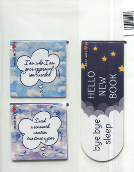  «Набор магнитных закладок для книг Bookmarks I am who I am 3 шт (90311048)», бренда Bookmarks - фото №2 - миниатюра