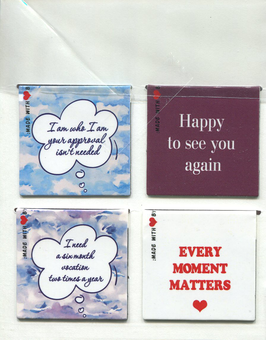 «Набор магнитных закладок для книг Bookmarks Happy to see you 4 шт (90311017)», бренда Bookmarks - фото №2 - миниатюра
