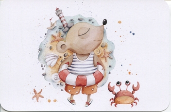 «Листівка Polly Art Їжачок-Морячок», бренда PollyArt - фото №1 - миниатюра