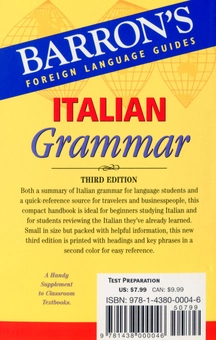 Паперова книга «Italian Grammar. Barron's Grammar», автор Марсель Дейнс - фото №2 - мініатюра