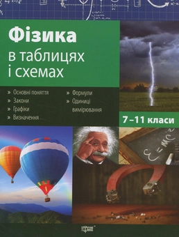 Бумажная книга «Фізика в таблицях і схемах. 7-11 класи», автор Елена Дудинова - фото №1 - миниатюра