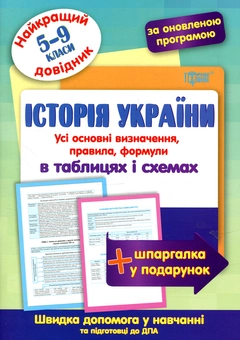 Паперова книга «Історія України в таблицях та схемах 5-9 класи» - фото №1 - мініатюра