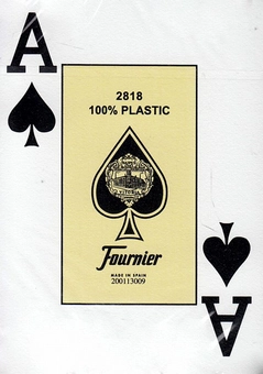  «Пластиковые игральные карты Fournier 100% Plastic 2818. Большой индекс, зеленая рубашка» - фото №3 - миниатюра