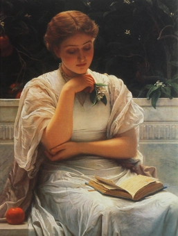 Бумажная книга «Charles Edward Perugini - Girl Reading» - фото №1 - миниатюра