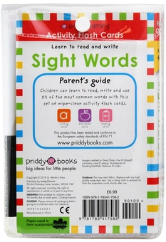 Бумажная книга «Activity Flash Cards Sight Words (+ with a wipe clean pen)», автор Роджер Придди - фото №3 - миниатюра