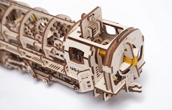  «Механічний 3D пазл Ukrainian Gears Паровоз з тендером (70012)», бренду Ukrainian Gears / UGears - фото №6 - мініатюра