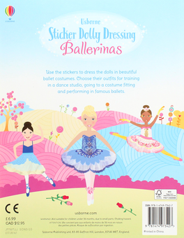 Паперова книга «Sticker Dolly Dressing Ballerinas», автор Лєоне Пратт - фото №2 - мініатюра