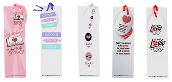 «Набор закладок для книг Bookmarks Love is all 5 шт (0000000000345)», бренда Bookmarks - фото №2 - миниатюра