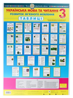 Бумажная книга «Українська мова та читання. Розвиток зв’язного мовлення. Таблиці. 3 клас», авторов Наталья Будная, Зоя Головко - фото №1 - миниатюра