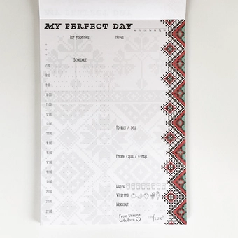  «Ежедневник LifeFLUX Daily planner My perfect day Вышиванка (LFDAEPEM010)», бренда LifeFLUX - фото №6 - миниатюра