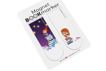  «Набор магнитных закладок для книг Bookmarks Hello new book 2 шт (390)», бренда Bookmarks - фото №6 - миниатюра