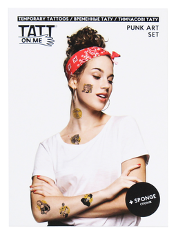 «Тимчасові тату TATTon.me Punk Art set», бренду TATTon.me - фото №1 - мініатюра