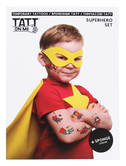 «Временные тату TATTon.me Superhero set», бренда TATTon.me - фото №1 - миниатюра