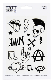 «Тимчасові тату TATTon.me Punk mix», бренду TATTon.me - фото №1 - мініатюра