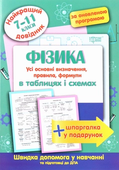 Бумажная книга «Фізика в таблицях і схемах. 7-11 класи» - фото №1 - миниатюра