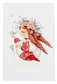 «Листівка Ukraine. Пташечка», бренда PollyArt - фото №2 - миниатюра
