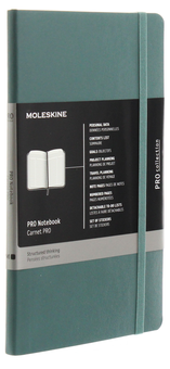  «Записная книга Moleskine PRO недатированная зеленая (PROPFNTB3SK19)», бренда Moleskine - фото №3 - миниатюра