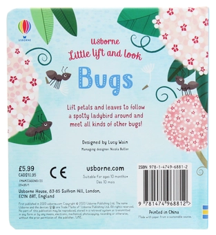 Бумажная книга «Little Lift and Look Bugs», автор Анна Милборн - фото №2 - миниатюра
