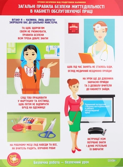 Paper book «Safety lessons from girlfriend Kalynka. Set of posters on labor training» - фото №2 - миниатюра