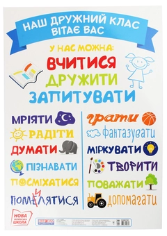 Бумажная книга «Наш дружний клас вітає вас. Плакат» - фото №1 - миниатюра