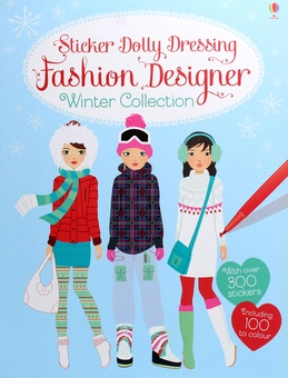 Бумажная книга «Sticker Dolly Dressing Fashion Designer. Winter Collection», автор Фиона Уотт - фото №1 - миниатюра