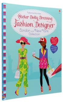 Бумажная книга «Sticker Dolly Dressing Fashion Designer. London and New York Collection», автор Фиона Уотт - фото №3 - миниатюра