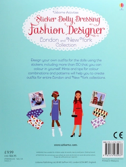Бумажная книга «Sticker Dolly Dressing Fashion Designer. London and New York Collection», автор Фиона Уотт - фото №2 - миниатюра