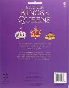 Паперова книга «Sticker Kings & Queens», авторів Анна Міллард, Рут Брокльхерст - фото №2 - мініатюра