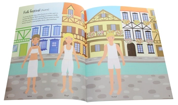 Бумажная книга «Sticker Dolly Dressing Around the World», автор Эмили Боун - фото №3 - миниатюра