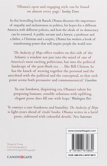Бумажная книга «The Audacity of Hope», автор Барак Обама - фото №2 - миниатюра