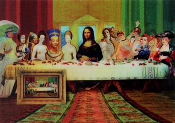 «Стерео листівка Kartenvertrieb Last Supper Funny », бренду LM Kartenvertrieb - фото №1 - мініатюра