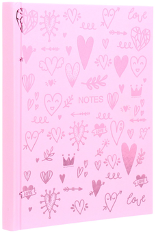 «Блокнот Astra твердый Notes Сердечки 13,5х18,5 см (ТО-5-01)», бренда Astra - фото №1 - миниатюра