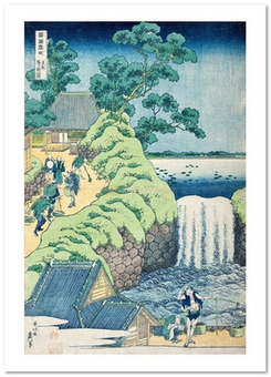 «Открытка Katsushika Hokusai — Falls of Aoigaoka in the Eastern Capital (KH15)», бренда Artistic Card - фото №1 - миниатюра