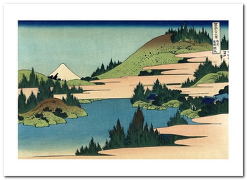  «Открытка Katsushika Hokusai — The Lake at Hakone in Sagami Province (KH49)», бренда Artistic Card - фото №1 - миниатюра