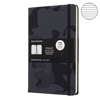  «Блокнот Moleskine Blend средний линия камуфляж черный (LCBD03QP060CAMOA)», бренда Moleskine - фото №2 - миниатюра