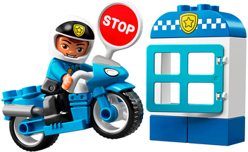  «Конструктор LEGO DUPLO Полицейский мотоцикл 8 деталей (10900)», бренда LEGO - фото №2 - миниатюра