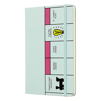  «Блокнот Moleskine Monopoly средний нелинованный голубой (LEMOQP062)», бренда Moleskine - фото №3 - миниатюра