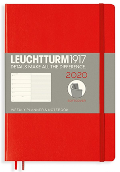  «Еженедельник с заметками Leuchtturm1917 2020 Красный (359950)», бренда Leuchtturm1917 - фото №1 - миниатюра
