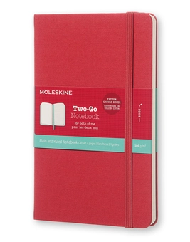 «Записная книжка Moleskine Two-Go красная (TWOGO31F18)», бренда Moleskine - фото №2 - миниатюра